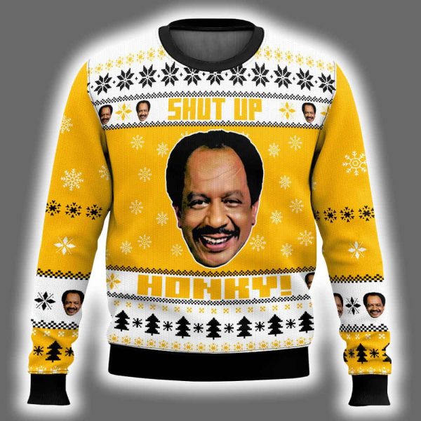 George Jefferson Shut Up Honky The Jeffersons Ugly Christmas Sweater 2