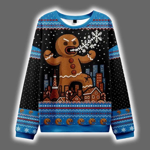 Gingerbread Monster Christmas Ugly Sweatter 2