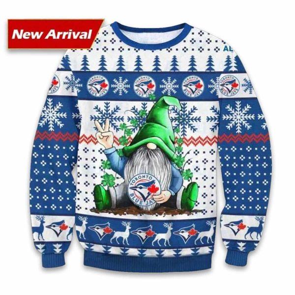 Gnome Blue Jays Ugly Christmas Sweater