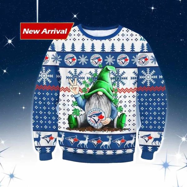 Gnome Blue Jays Ugly Christmas Sweater1