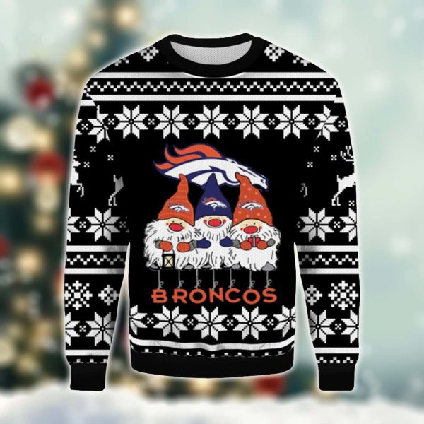 Gnome Broncos Ugly Christmas Sweater 2