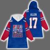 Go Bills Go Josh Allen 17 Blanket Hoodie