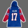 Go Bills Go Josh Allen 17 Blanket Hoodie 3