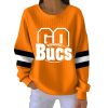 Go Bucs Football Print Pit Striped Sweatshirt 2