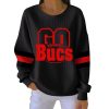 Go Bucs Football Print Pit Striped Sweatshirt 3