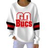 Go Bucs Football Print Pit Striped Sweatshirt 4