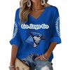 Go Jays Go Baseball Print Waffle Long Sleeve T-Shirt