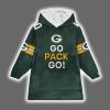 Go Pack Go Love 10 Green Bay Football Unisex Blanket Hoodie 2