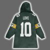 Go Pack Go Love 10 Green Bay Football Unisex Blanket Hoodie 3