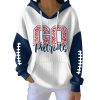 Go Patriot Football 2025 Waffle Hoodie