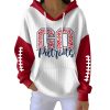 Go Patriot Football 2025 Waffle Hoodie 2