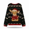 Goat In Festive Outfit Ugly Christmas Sweater1