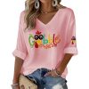 Gobble Turkey Casual Waffle T Shirt 2