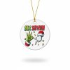 Grnch And Santa Hand Six Seven Meme Christmas Ornament