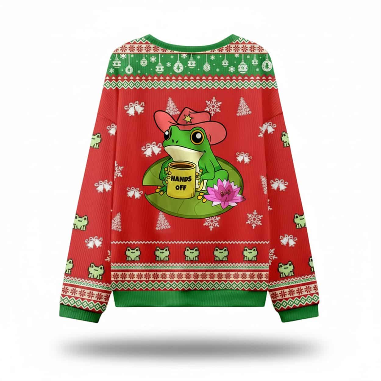 Hands Off Frog Ugly Christmas Sweater 2 Hands Off Frog Ugly Christmas Sweater1