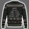 Harry Lyme Home Alone Why The Helld You Take Your Shoes Off Ugly Christmas Sweater 3