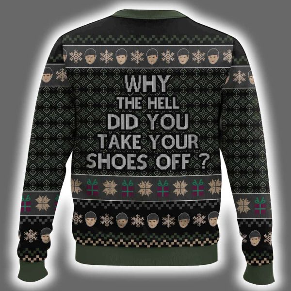 Harry Lyme Home Alone Why The Helld You Take Your Shoes Off Ugly Christmas Sweater 3