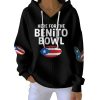 Here For The Benito Bowl Print Pit Striped Hoodie 3