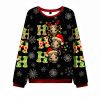 Ho Ho Ho With Festive Cows Ugly Christmas Sweater 2 Ho Ho Ho With Festive Cows Ugly Christmas Sweater