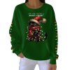 Hope Your Christmas Is Meowy & Bright Pit Striped Sweatshirt