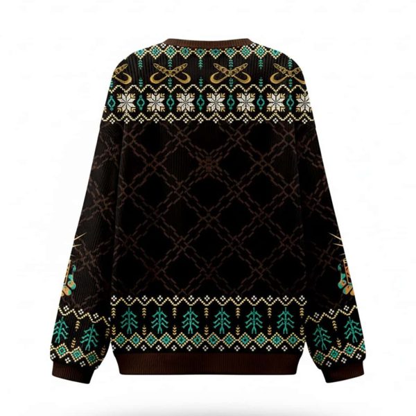 Horror Gingerbread Man Ugly Christmas Sweater1