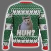 Huh Cat Meme Ugly Christmas Sweater 3