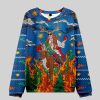 Jesus Riding A Reindeer Christian Ugly Christmas Sweater