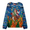 Jesus Riding A Reindeer Christian Ugly Christmas Sweater1
