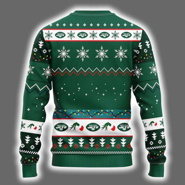 Jets Grnch Hand Ugly Christmas Sweater 3