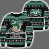 Jets Merry Kissmyass Santa Claus Ugly Christmas Sweater