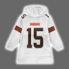 Joe Flacco 15 Browns Unisex Blanket Hoodie 2