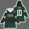 Jordan Love 10 Green Bay Football Unisex Blanket Hoodie