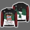 Just A Girl Who Loves Firefighter And Christmas Ugly Sweater