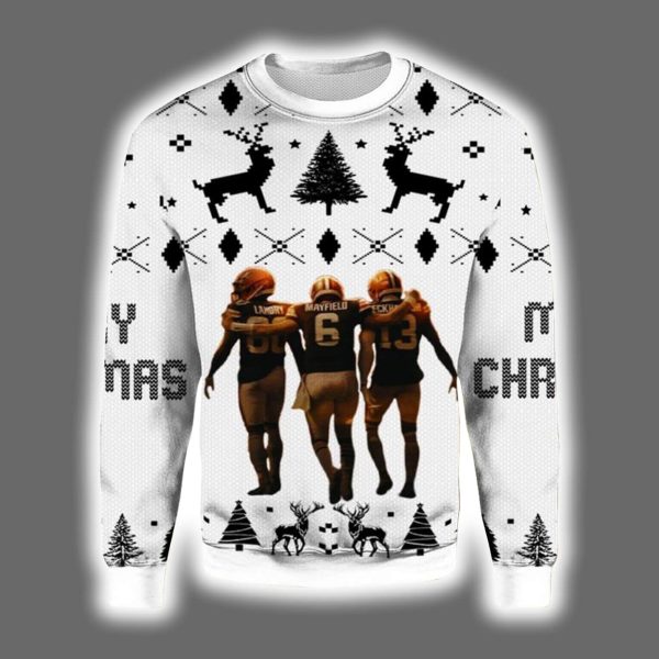 Landry Mayfield and Beckham Jr Ugly Christmas Sweater