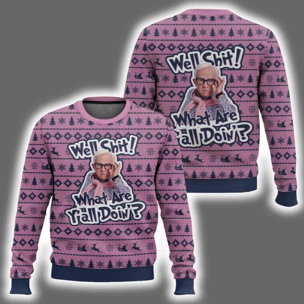 Leslie Jordan Well Shit What Are Yall Doin Ugly Christmas Sweater