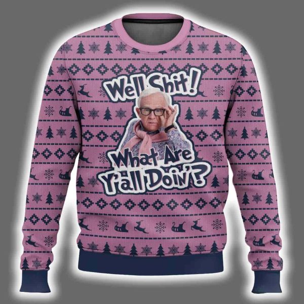 Leslie Jordan Well Shit What Are Yall Doin Ugly Christmas Sweater 2