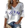 Let's Go Bills Rivalries 2026 Cold Front Waffle Long Sleeve V-Neck Shirt