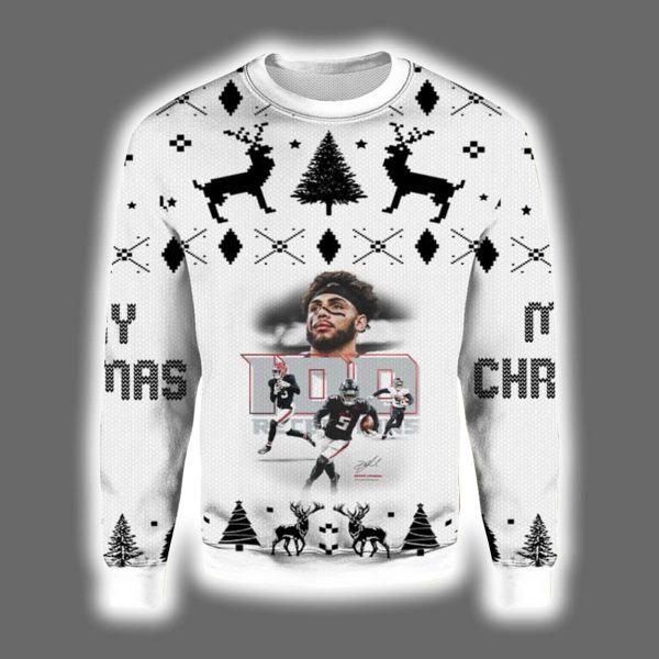 Let's Go Drake London 5 Falcons Ugly Christmas Sweater
