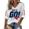 Let's Go Patriots Football Waffle Long Sleeve Shirt