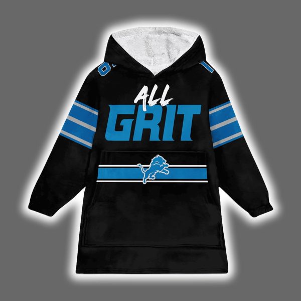 Lions All Grit Jared Goff 16 Blanket Hoodie 2