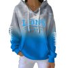 Lions Football 2025 Gradient Pit Striped Hoodie