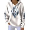 Lions Football Ribbed Pit Striped Hoodie