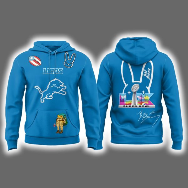 Lions x Bad Bunny Super Bowl LX Hoodie Joggers Cap