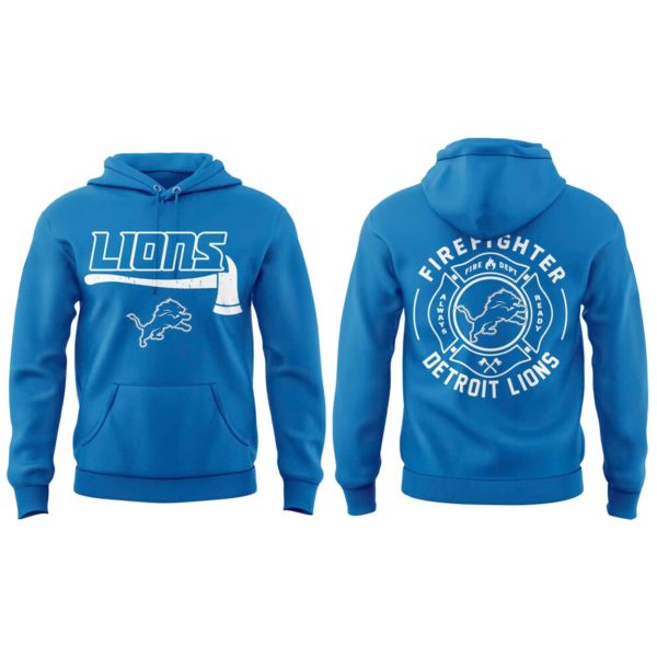 Lions x Firefighter Appreciation Day 2025 Hoodie Joggers Cap