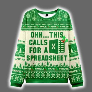 Ohh This Calls For A Spreadsheet Ugly Christmas Sweater