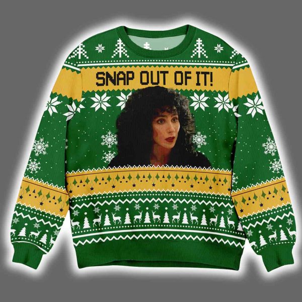 Loretta Castorini Snap Out Of It Christmas Ugly Sweater