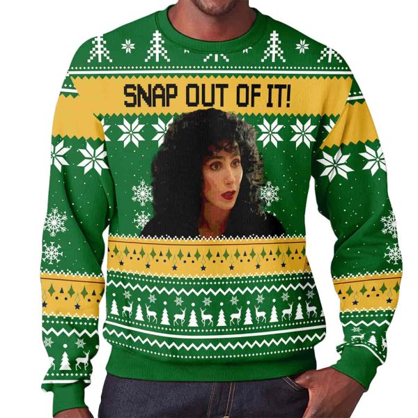 Loretta Castorini Snap Out Of It Christmas Ugly Sweater 2