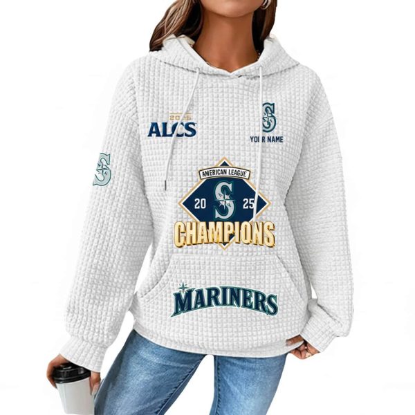 Mariners 2025 American League Champions Waffle Hoodie