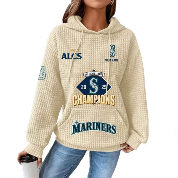 Mariners 2025 American League Champions Waffle Hoodie