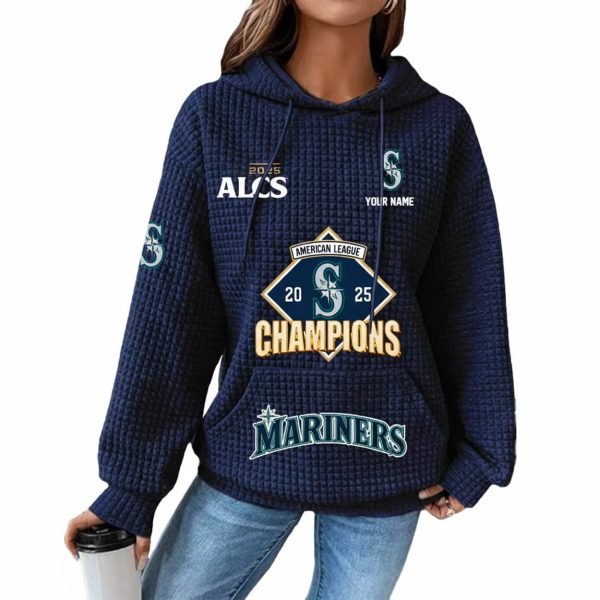 Mariners 2025 American League Champions Waffle Hoodie